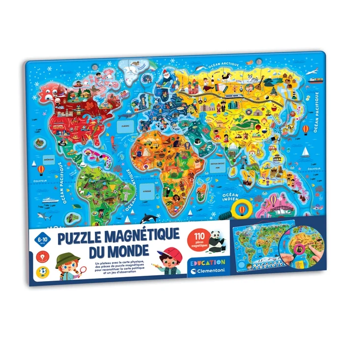 Puzzle magnétique du monde