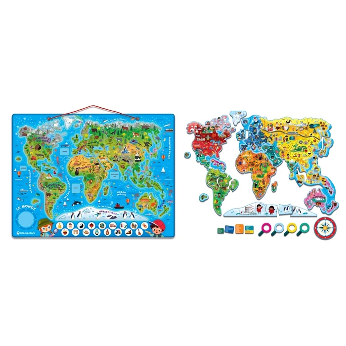 Puzzle magnétique du monde
