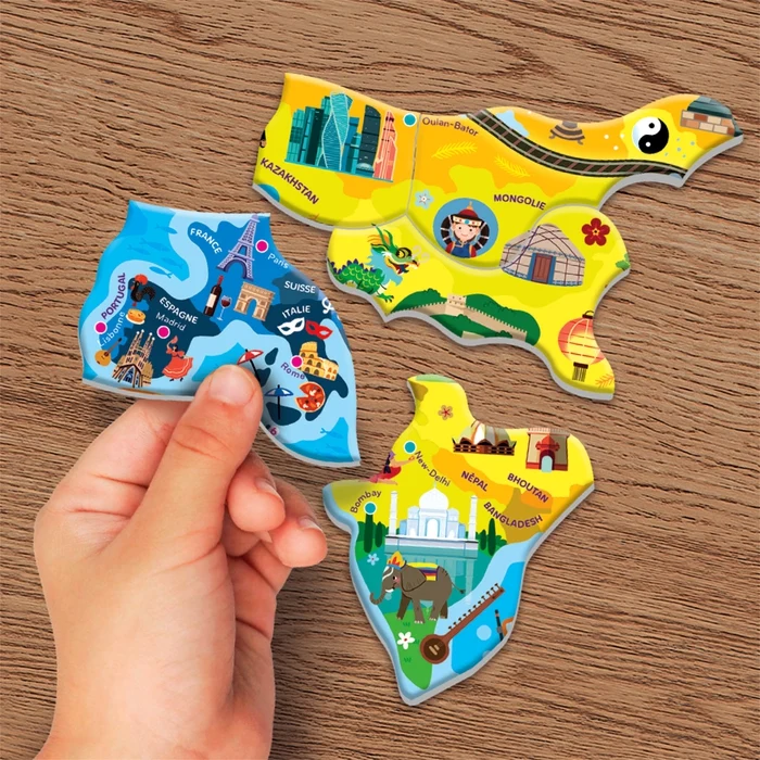 Puzzle magnétique du monde