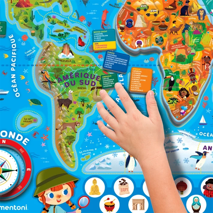 Puzzle magnétique du monde
