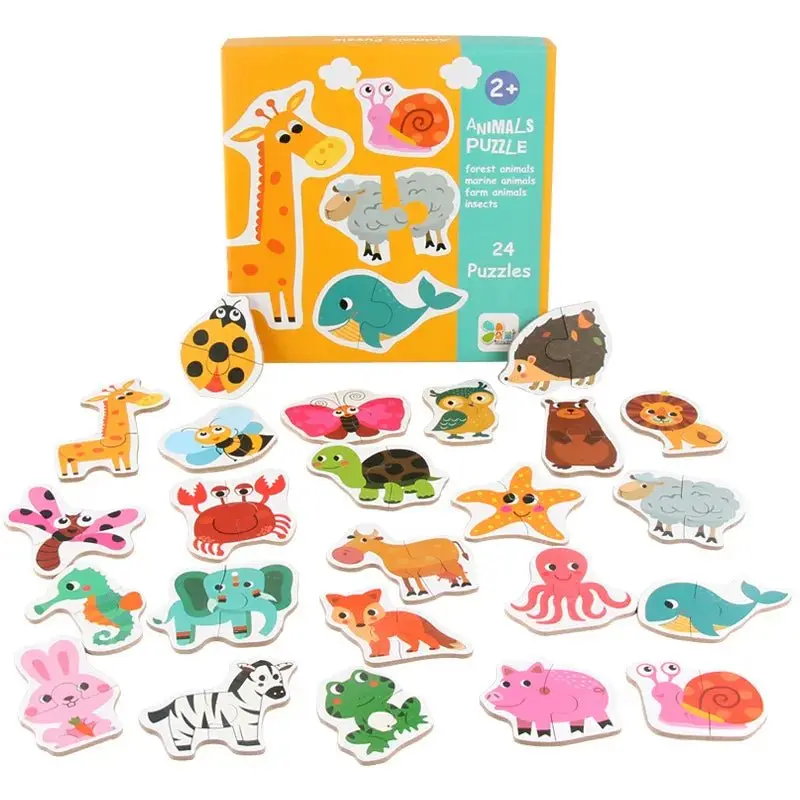 Matching puzzle éducatif pour l'apprentissage des animaux, des fruits et de la circulation