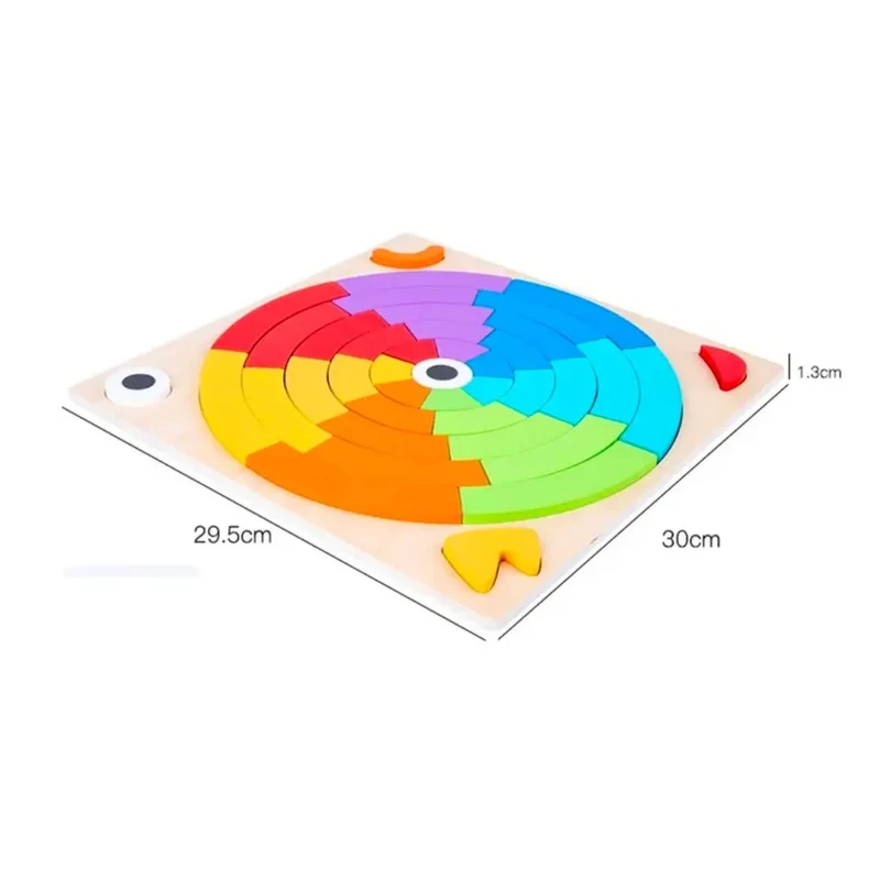 Puzzle en bois arc-en-ciel - cadeau pour stimuler l'imagination