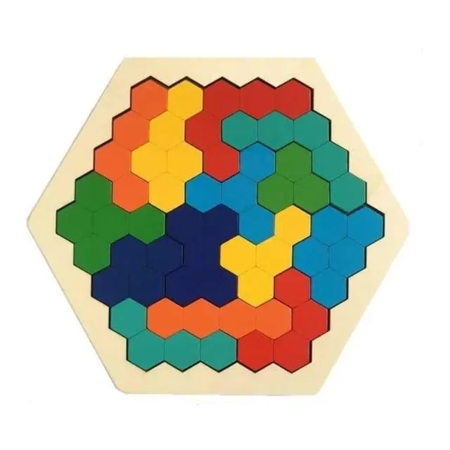 Puzzle Tangram Hexagone