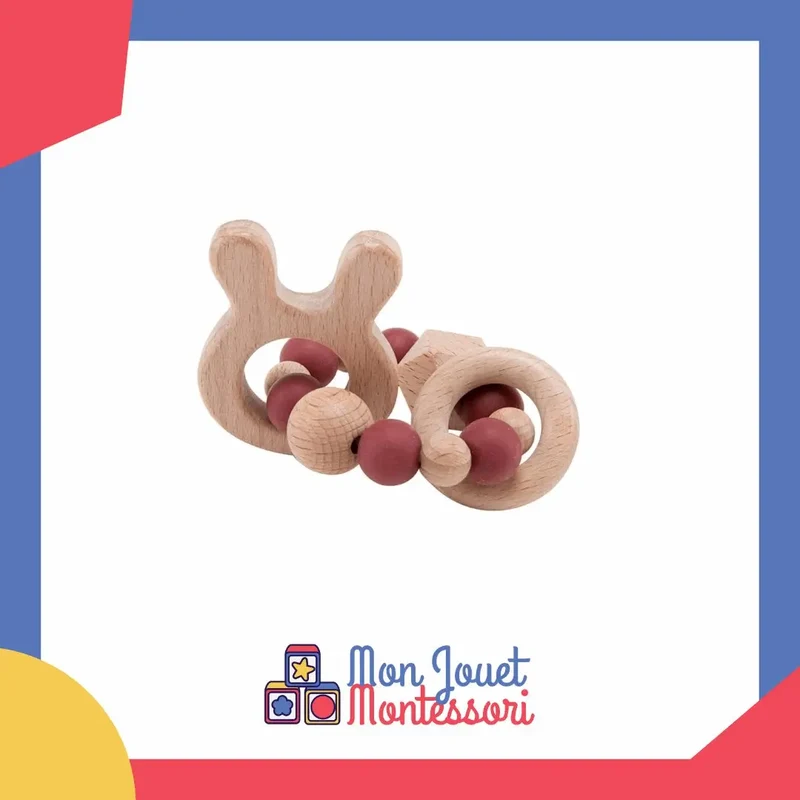 Hochet en Bois Lapin