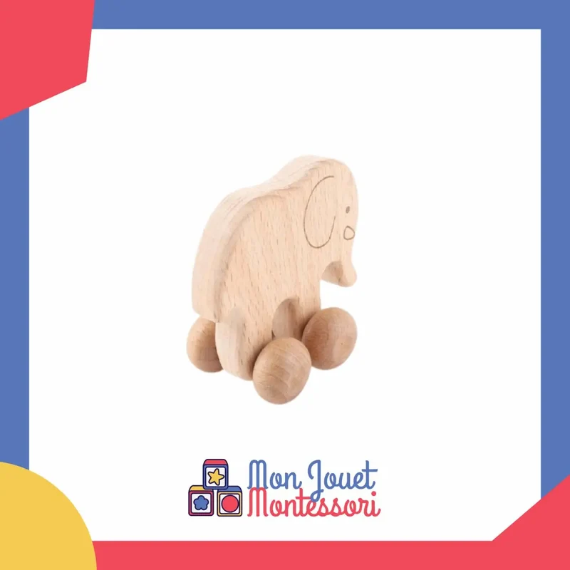 Hochet en Bois Éléphant