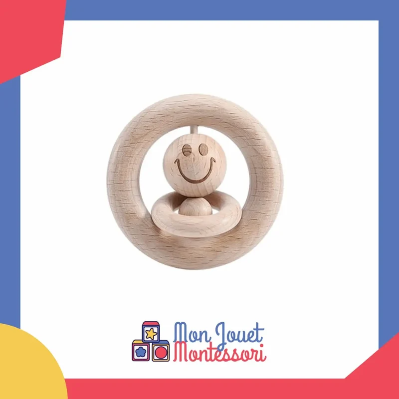 Hochet en Bois Emoji