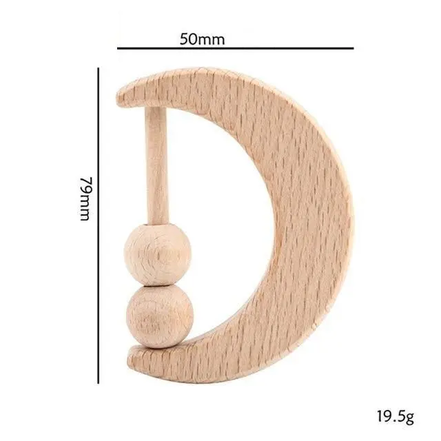 Hochet en Bois Lune