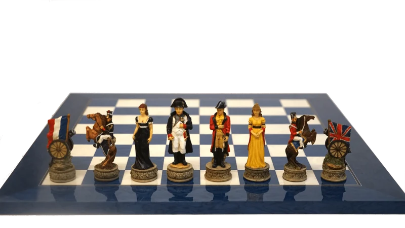 Ensemble Napoléon - Bataille de Waterloo - Laqué bleu