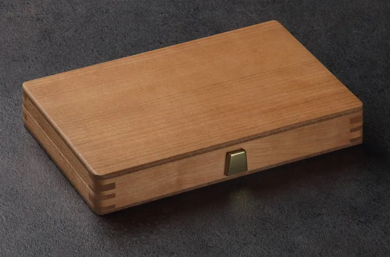 Backgammon de voyage en bois marqueté - Magnétique - Merisier