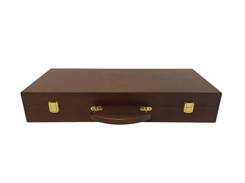 Mallette de 500 jetons - Bois avec racks - Sunshine - 14,5 gr