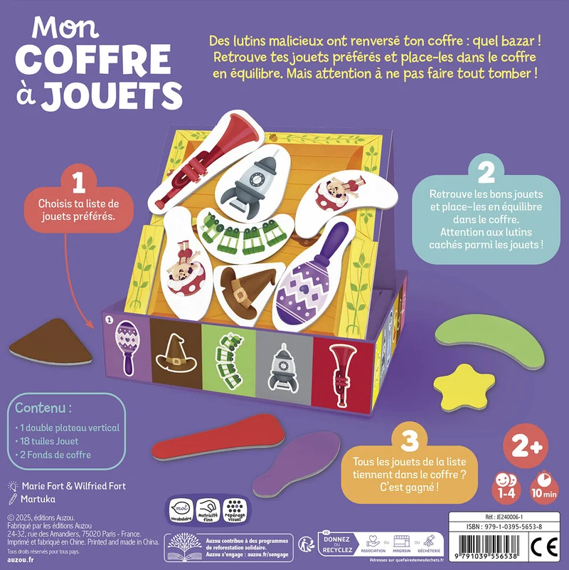 Jeu de société - Mon coffre à jouets