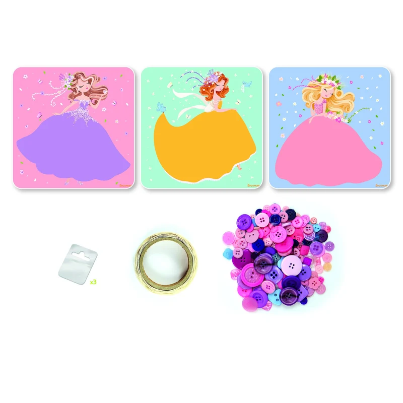 Stick'n fun boutons princesses