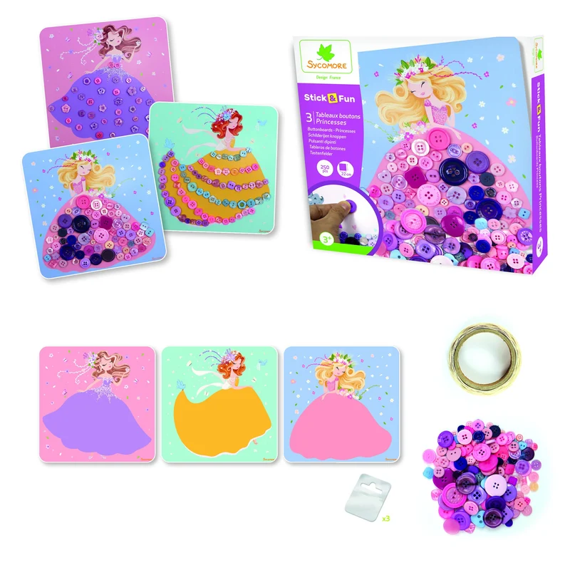 Stick'n fun boutons princesses