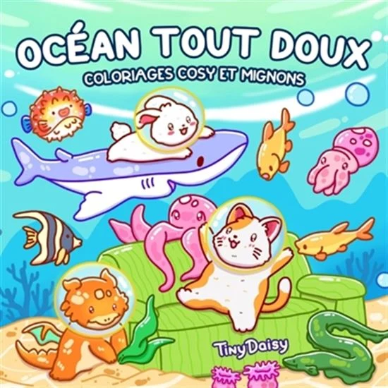 Océan tout doux - coloriages cosy et mignons