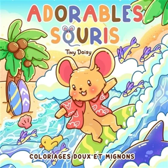 Adorables souris - coloriages doux et mignons