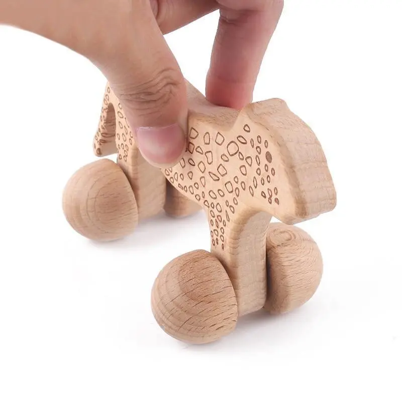 Hochet en Bois Léopard