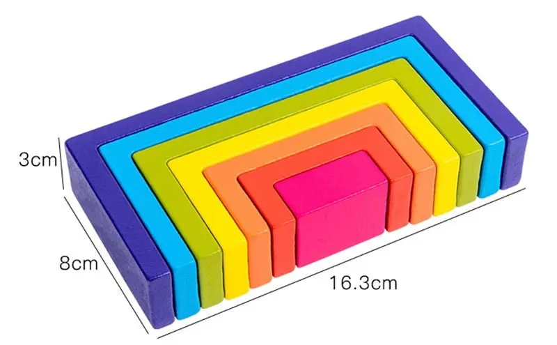 Petits Arc-En-Ciel Pastel En Bois