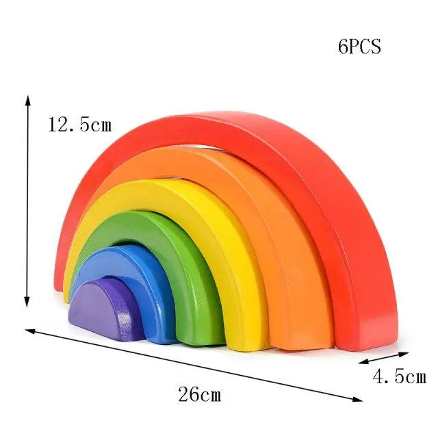 Petits Arc-En-Ciel Pastel En Bois