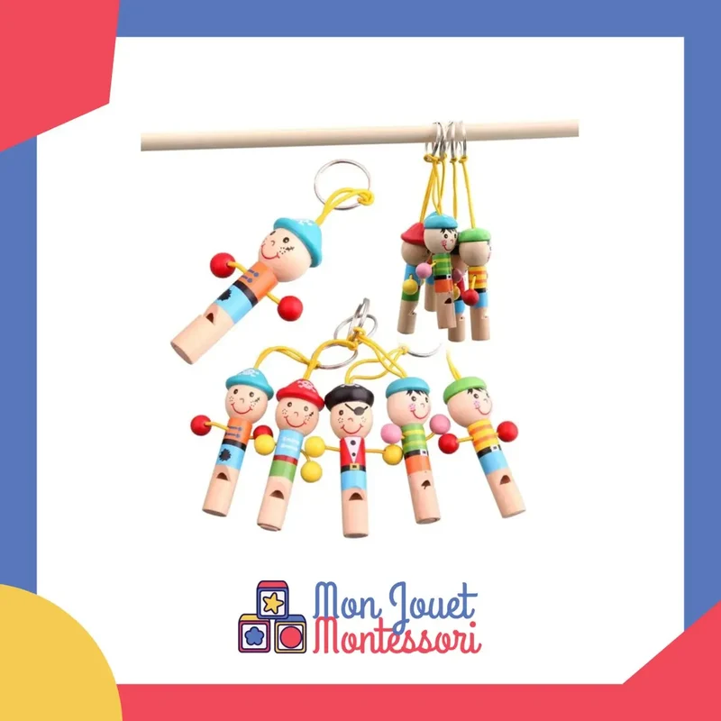 Sifflet Pirate en Bois pour Enfant