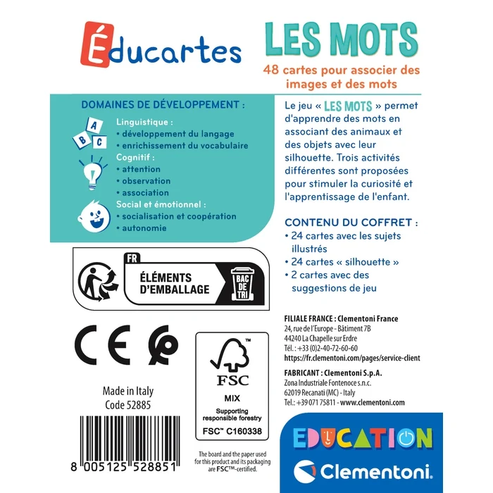 Les mots - Éducartes