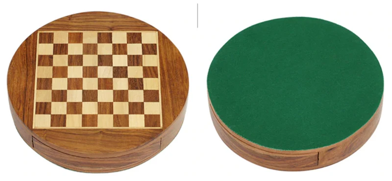 Jeu d'Échecs Rond en bois