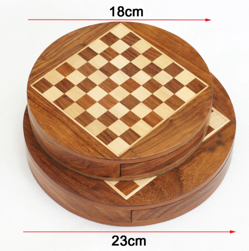 Jeu d'Échecs Rond en bois