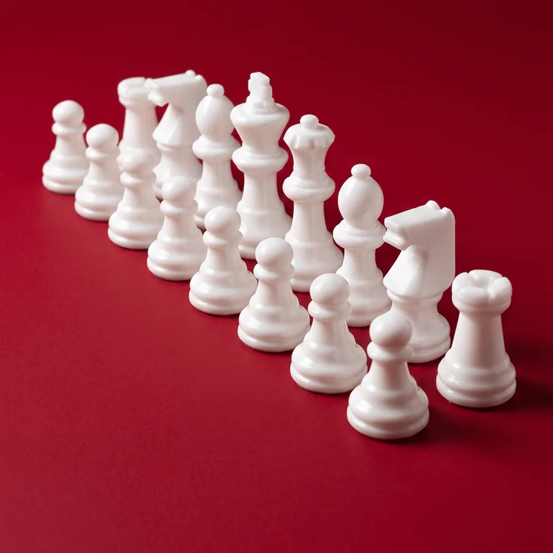 Pièces d'échecs en albâtre - Marron - Scali