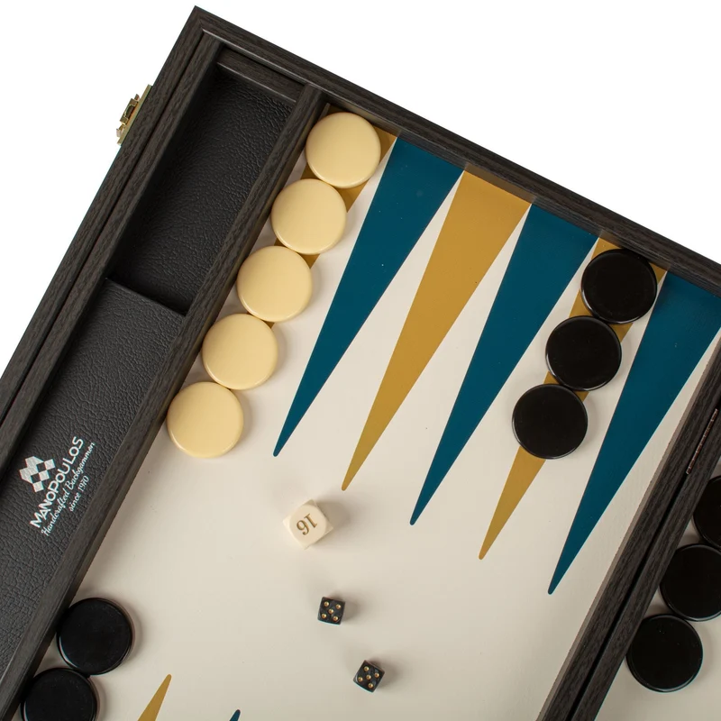 Backgammon Manopoulos bois et cuir - Compétition - Grand Prix