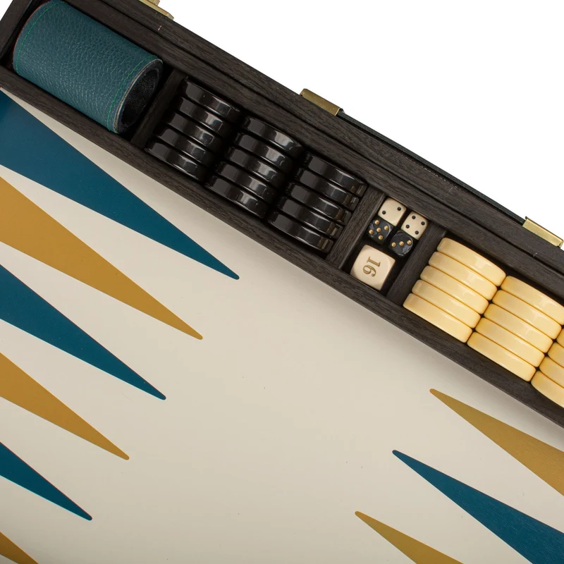 Backgammon Manopoulos bois et cuir - Compétition - Grand Prix