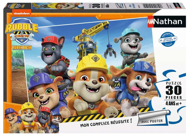 Puzzle 30 pcs - Pat' Patrouille - Héros du Chantier