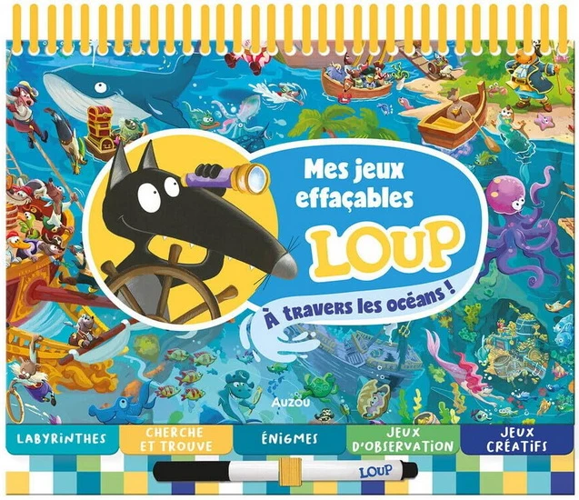 Mes jeux effaçables Loup: À travers l'océan