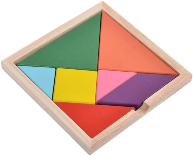 Casse-tête en Bois Tangram Carré