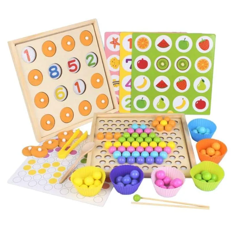 Kit Motricité Fine : GeometricShape + FishingGame + PearlMemory 2 in 1