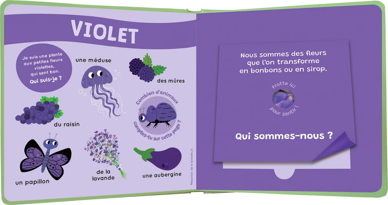 Mon livre des odeurs et des couleurs | La nature