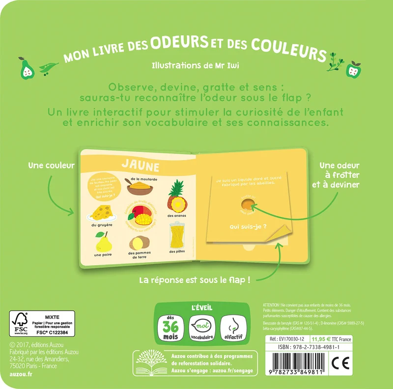 Mon livre des odeurs et des couleurs | Le marché