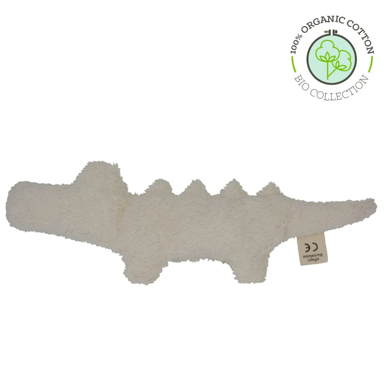 Hochet doudou crocodile en coton bio
