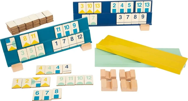 Rummy Nombres à poser, jeu de chiffres en bois