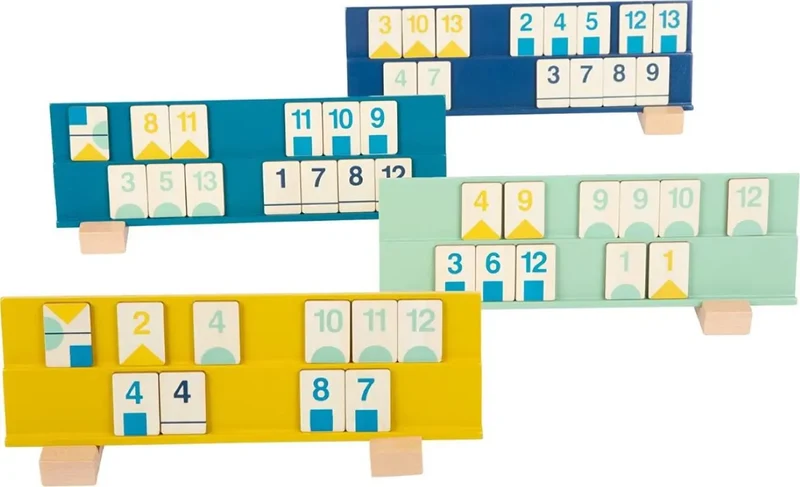 Rummy Nombres à poser, jeu de chiffres en bois