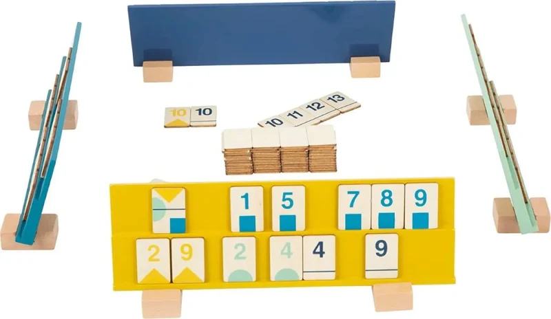 Rummy Nombres à poser, jeu de chiffres en bois