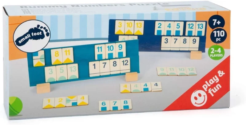 Rummy Nombres à poser, jeu de chiffres en bois