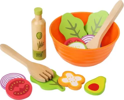 kit de salade pour enfant en bois