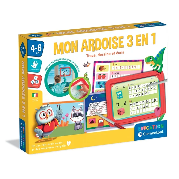 Mon ardoise 3 en 1 : trace, dessine et écris
