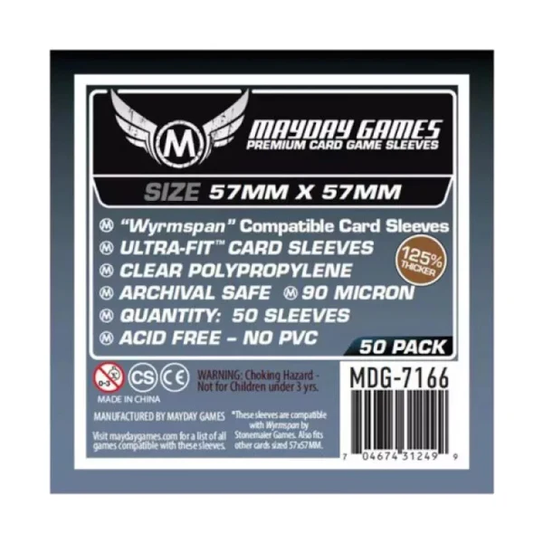 Protège Cartes / Sleeves Premium - 57x57mm (x50) - Mayday Games