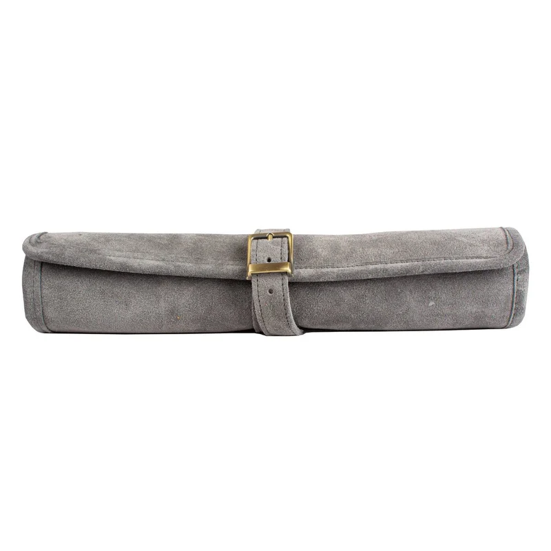 Backgammon de voyage - Roulable - Cuir Gris