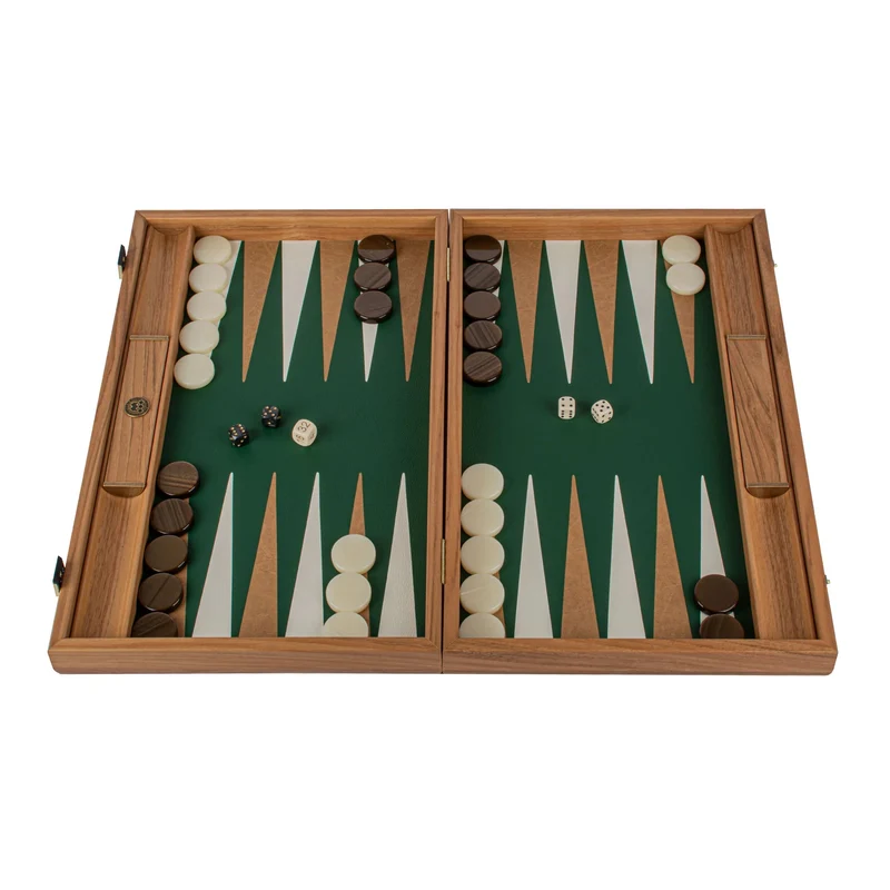 Backgammon en Bois et Cuir Vegan - Crocodile