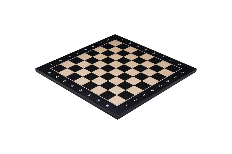Plateau d'échecs / échiquier en érable incrusté - Lettré-Chiffré
