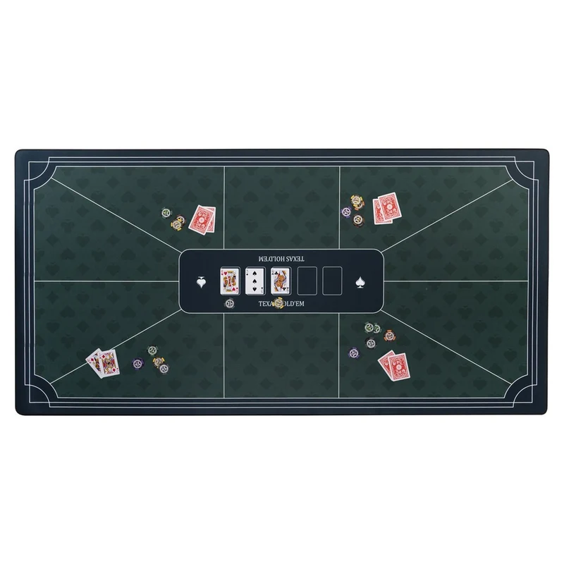 Tapis de poker Texas Hold'em - Néoprène - Vert