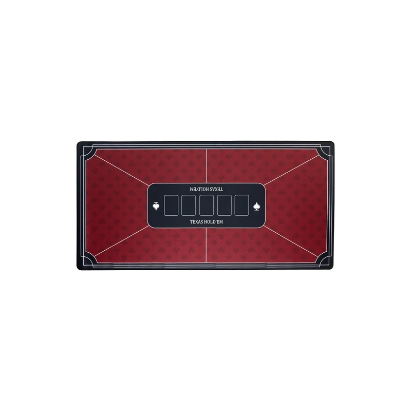 Tapis de poker Texas Hold'em - Néoprène - Rouge