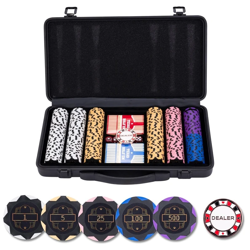 Mallette de 300 jetons - King of Clubs - Jetons en Clay 14 gr