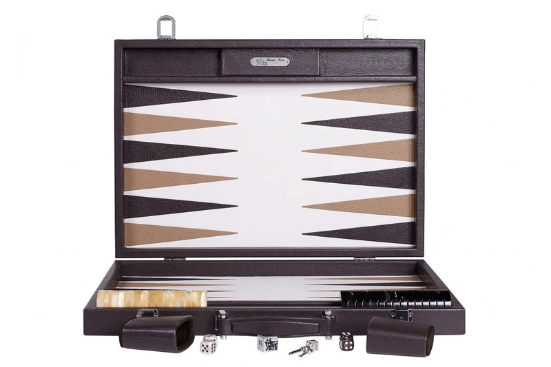Backgammon Hector Saxe - Buffle Chocolat - Compétition